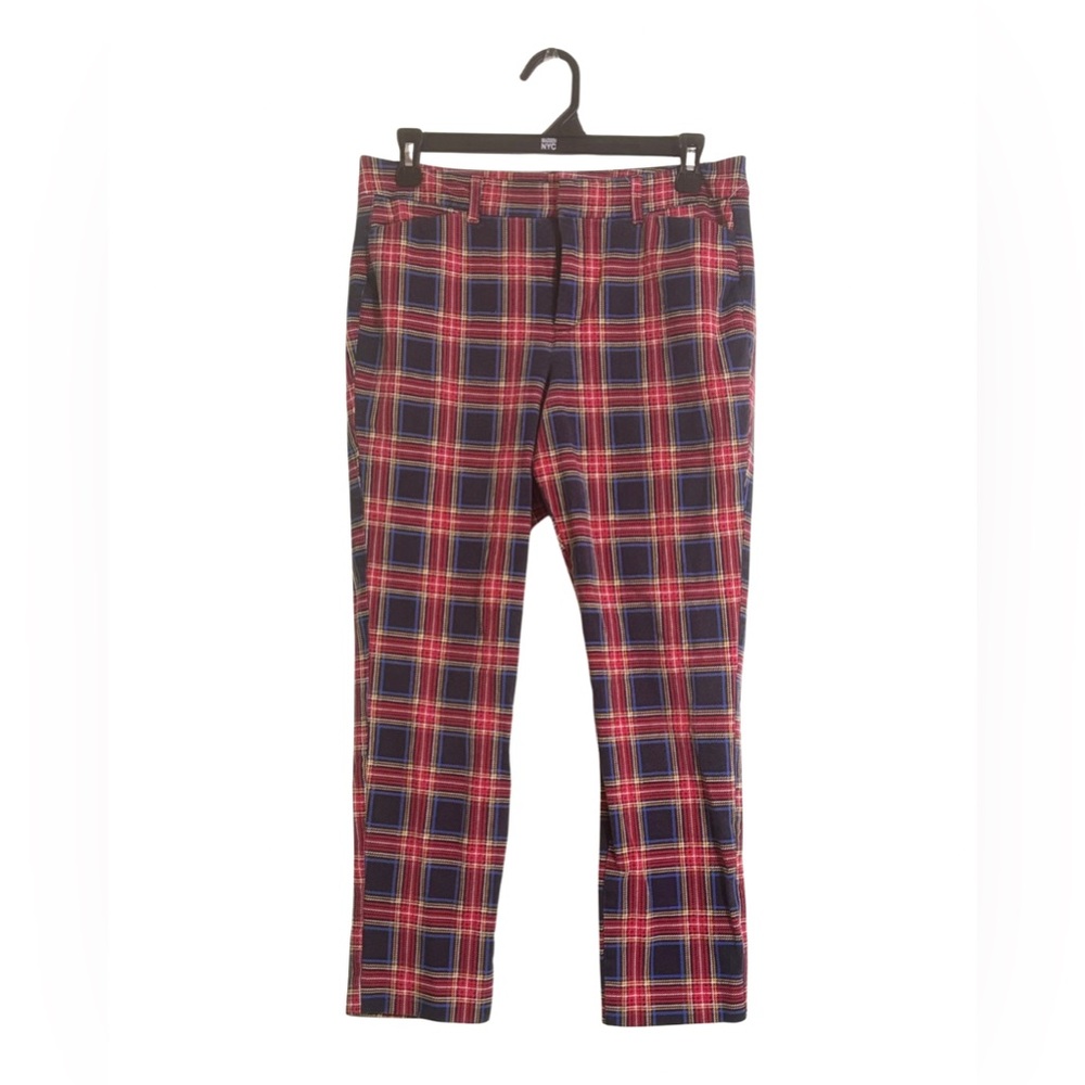 Old Navy Plaid Cropped Trousers — High Rise Size 8